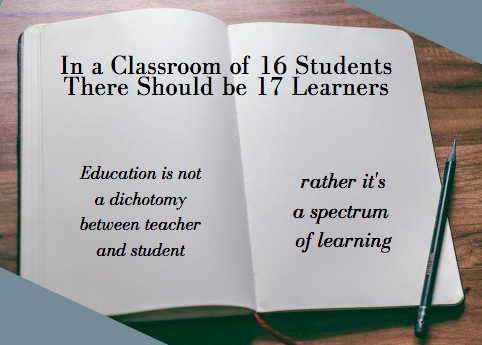 In a Classroom of 16 Students There Should be 17 Learners